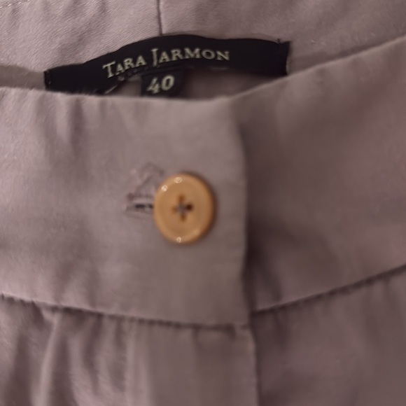 Tara Jarmon cotton trouser in Mauve bootcut size 40 / 8 - Picture 3 of 7